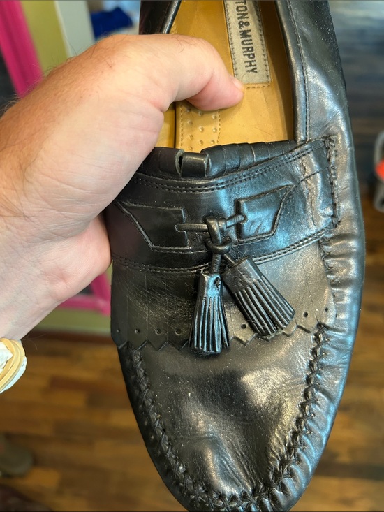 Johnston & Murphy Black Leather Tassel Loafers main image 6